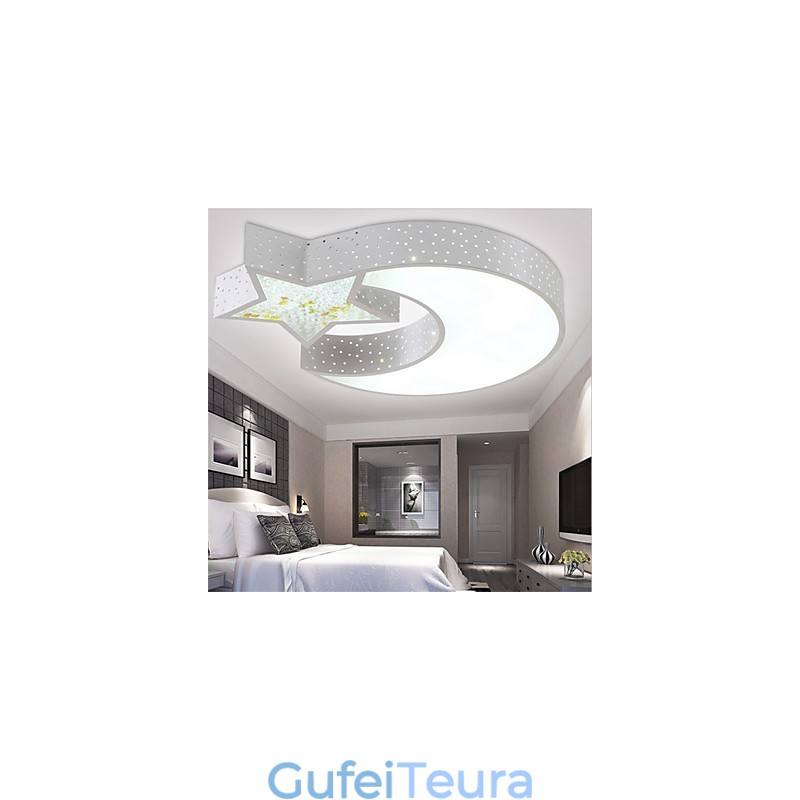 Flush Mount Modern Contracted Star and Moon Pattern מתכת