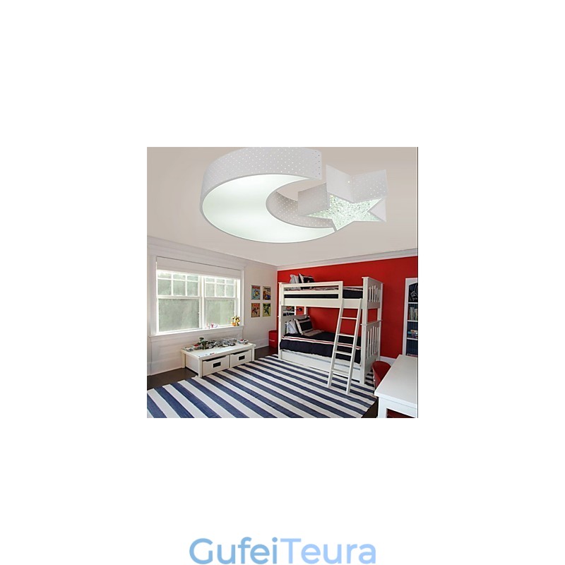 Flush Mount Modern Contracted Star and Moon Pattern מתכת