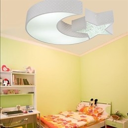 Flush Mount Modern Contracted Star and Moon Pattern מתכת