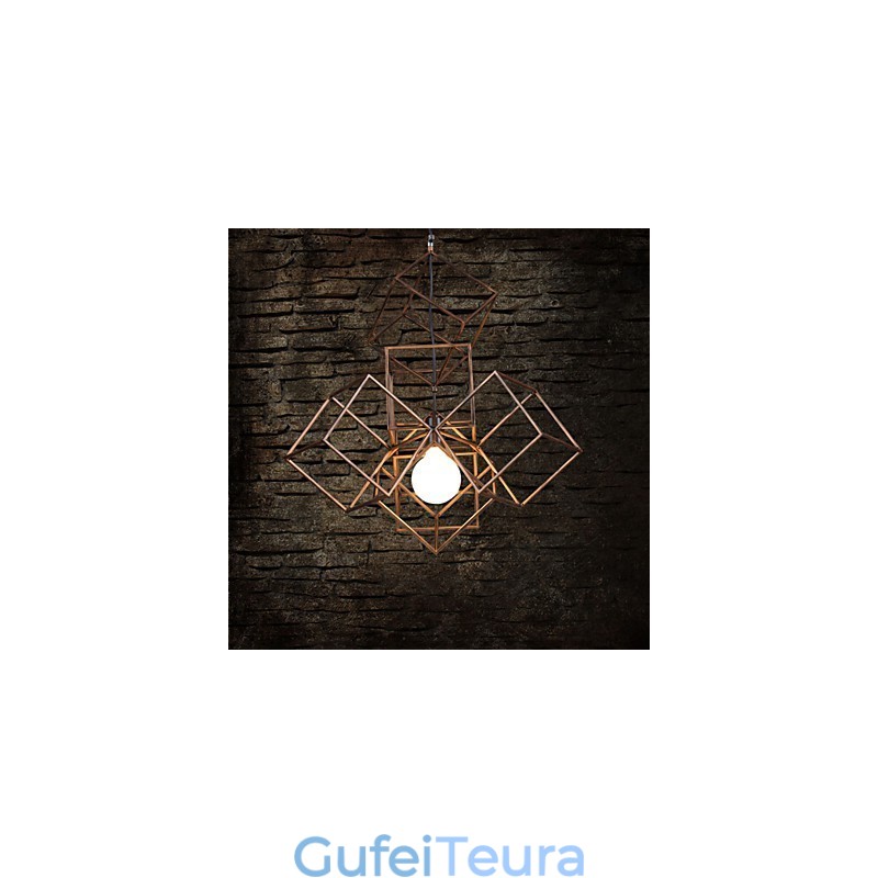 תליון 1 נברשת ציור ברזל מינימליסטי בהיר וינטג'