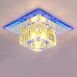 מיני מנורת תקרת קריסטל זרקור SMD 3W Creative מנורה צינור אור צבעוני צבע מרובע אור כיפה