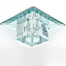 מיני מנורת תקרת קריסטל זרקור SMD 3W Creative מנורה צינור אור צבעוני צבע מרובע אור כיפה