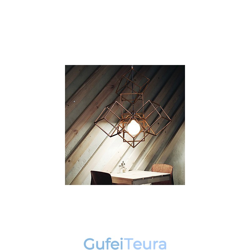 תליון 1 נברשת ציור ברזל מינימליסטי בהיר וינטג'