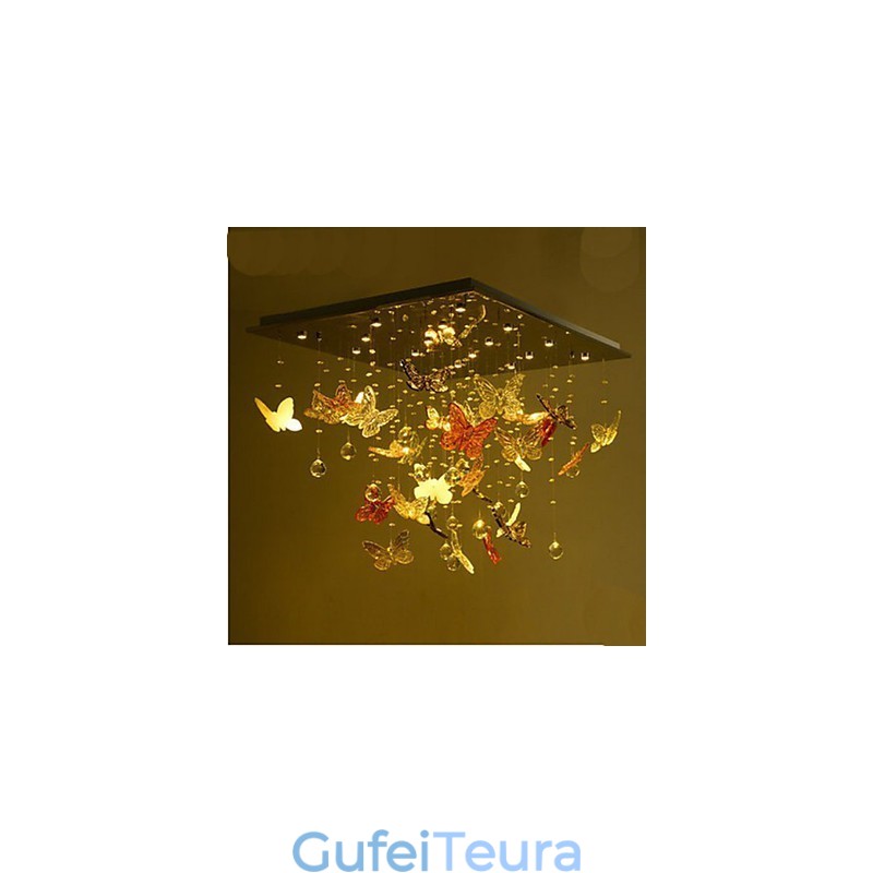 מנורת קריסטל מנורת קריסטל פרפר עגול