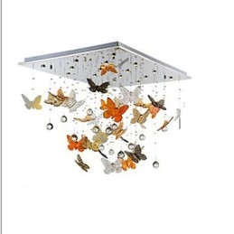 מנורת קריסטל מנורת קריסטל פרפר עגול