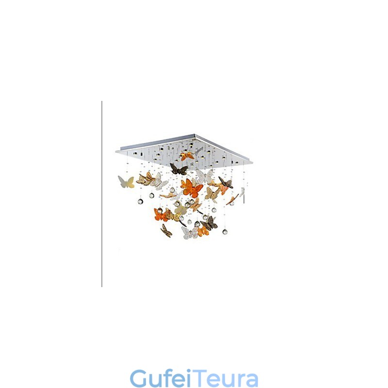 מנורת קריסטל מנורת קריסטל פרפר עגול