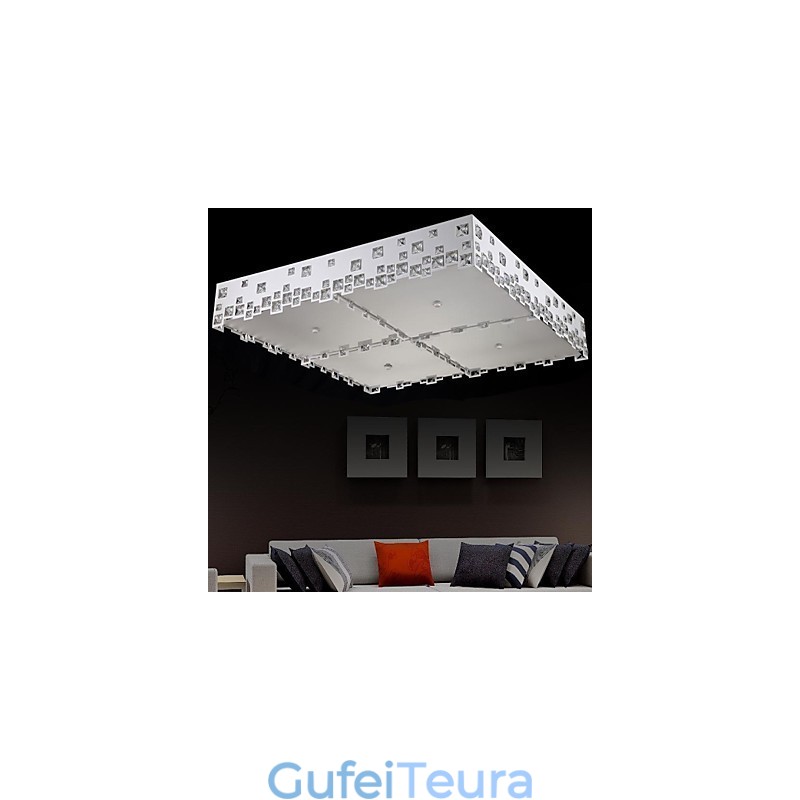 Crystal Flush Mount Modern Contemporary Metal