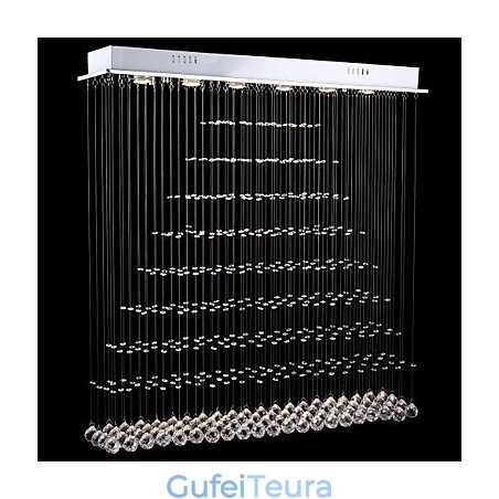 מלבן נברשת קריסטל מנורות תליית תקרה גופי מנורות