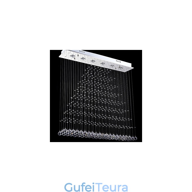 מלבן נברשת קריסטל מנורות תליית תקרה גופי מנורות