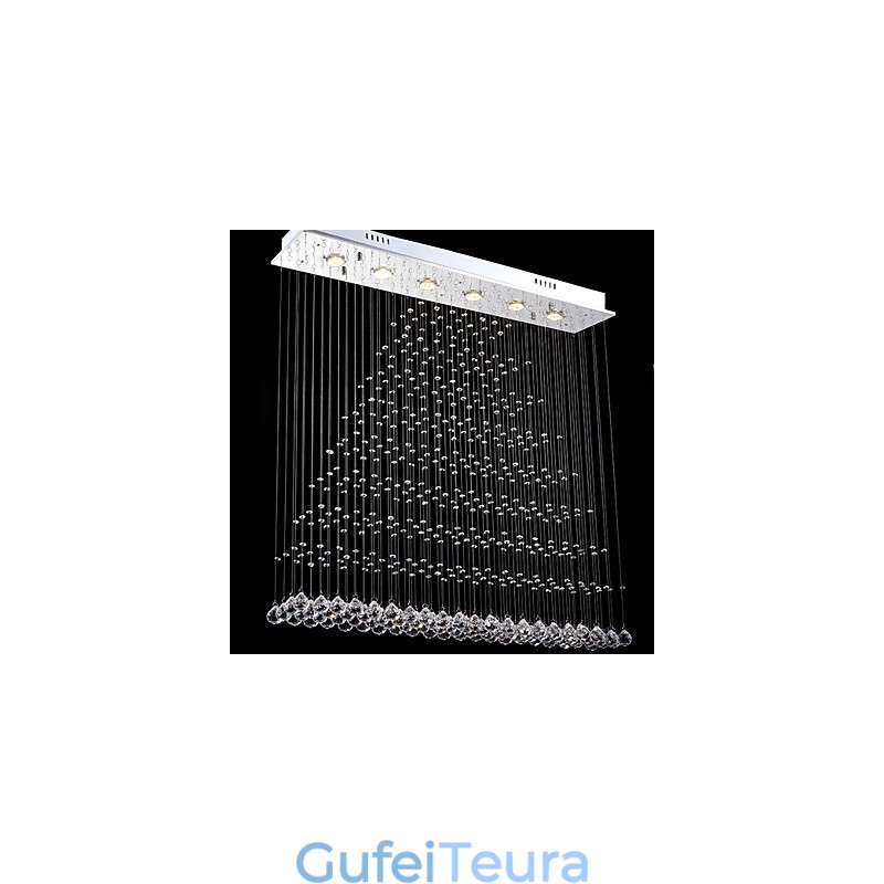 מלבן נברשת קריסטל מנורות תליית תקרה גופי מנורות