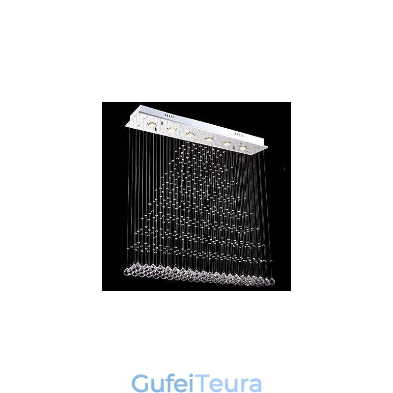 מלבן נברשת קריסטל מנורות תליית תקרה גופי מנורות