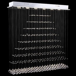 מלבן נברשת קריסטל מנורות תליית תקרה גופי מנורות