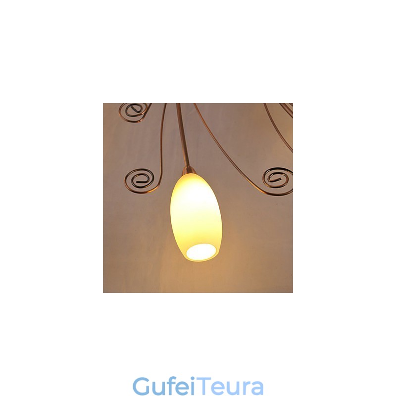 אורות אלומיניום אומנותיים עם 12 נורות