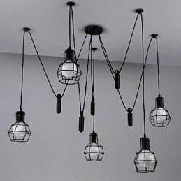 מסורתי קלאסי וינטג רטרו פנס כפרי בסגנון מיני ציור מתכת תליון אור אוכל