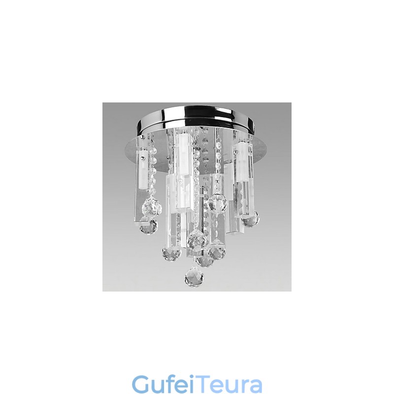 אור תקרת קריסטל עם 8 נורות