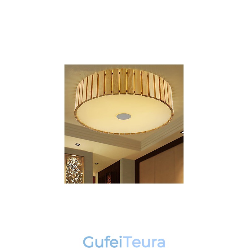 Flush Mount Traditional Classic Wood Bamboo