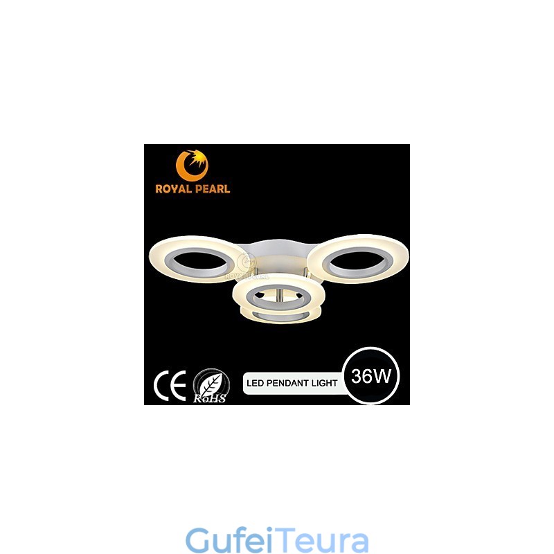 אור תליון מודרני ארבעה ראשים אקריליק עיגול אור