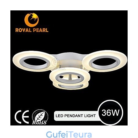 אור תליון מודרני ארבעה ראשים אקריליק עיגול אור