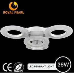 אור תליון מודרני ארבעה ראשים אקריליק עיגול אור