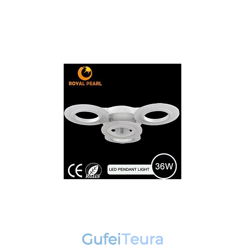 אור תליון מודרני ארבעה ראשים אקריליק עיגול אור