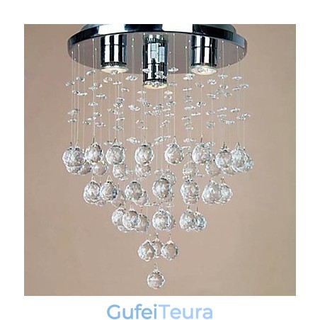 3 אור Crystal Flush Mount Light 3 אור Crystal Flush Mount Light
