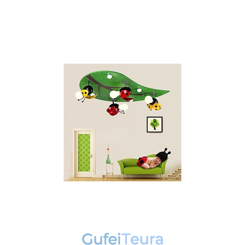 Flush Mount Modern Contemporary Wood Bamboo