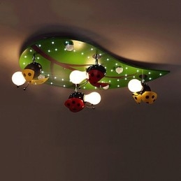 Flush Mount Modern Contemporary Wood Bamboo