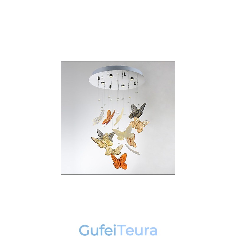 מנורת קריסטל מנורת קריסטל פרפר עגול 4