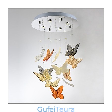 מנורת קריסטל מנורת קריסטל פרפר עגול 4