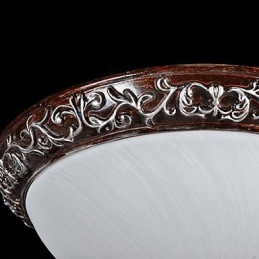 Flush Mount Light זכוכית שרף כסף גילוף אירופאי קלאסי
