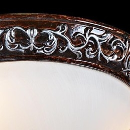 Flush Mount Light זכוכית שרף כסף גילוף אירופאי קלאסי