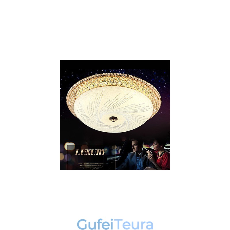 מודרני יוקרה קריסטל אור ספוג כיפת אור SMD כפול צבע קוטר 50 ס"מ