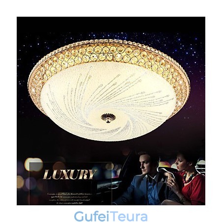 מודרני יוקרה קריסטל אור ספוג כיפת אור SMD כפול צבע קוטר 50 ס"מ