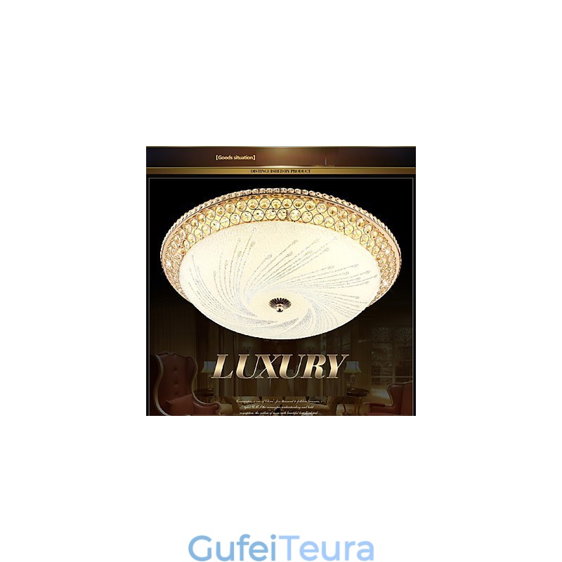 מודרני יוקרה קריסטל אור ספוג כיפת אור SMD כפול צבע קוטר 50 ס"מ