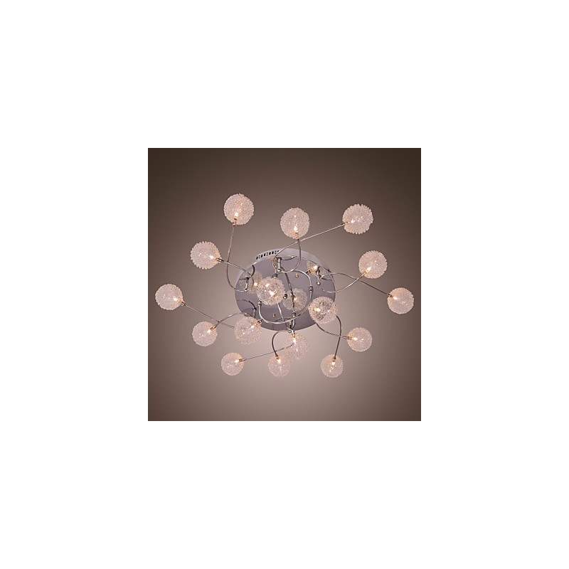 G4 Iron Flush Mount Light עם הצללי אלומיניום