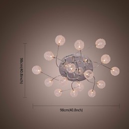 G4 Iron Flush Mount Light עם הצללי אלומיניום