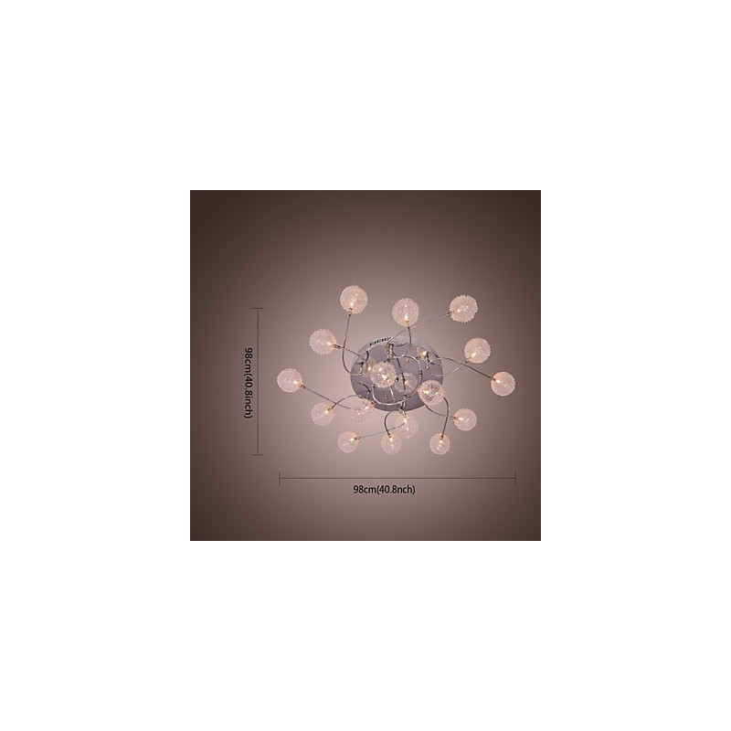 G4 Iron Flush Mount Light עם הצללי אלומיניום