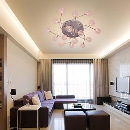 G4 Iron Flush Mount Light עם הצללי אלומיניום