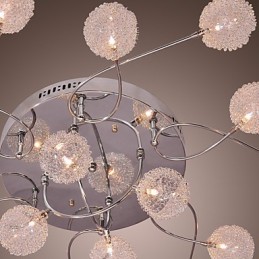 G4 Iron Flush Mount Light עם הצללי אלומיניום