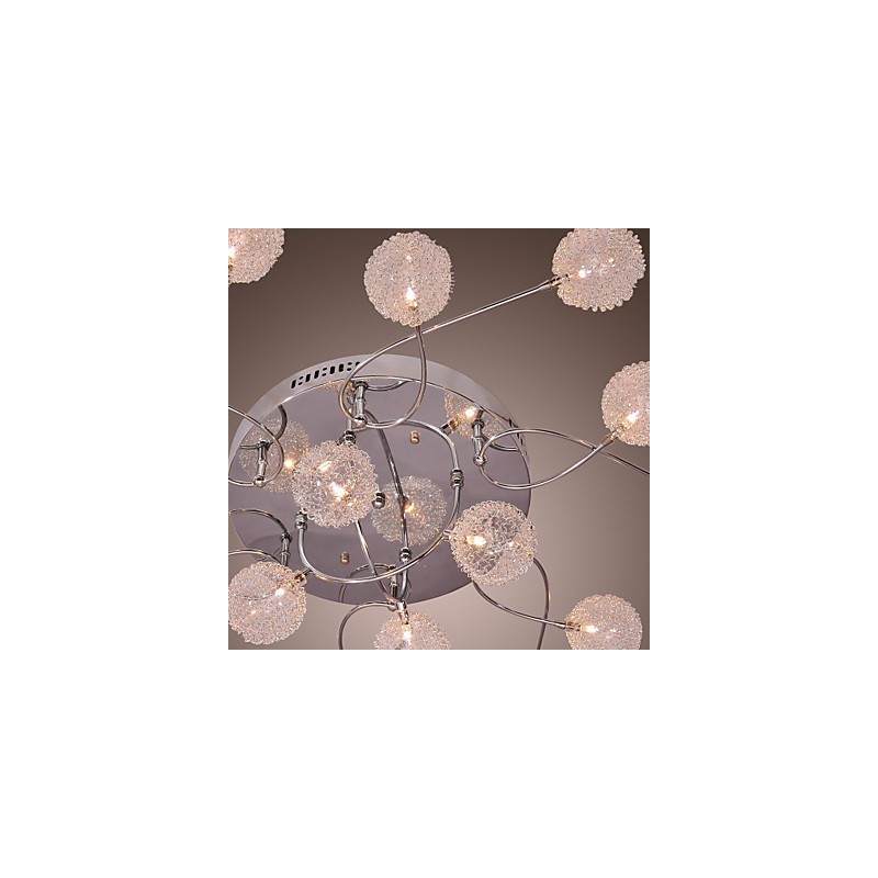 G4 Iron Flush Mount Light עם הצללי אלומיניום