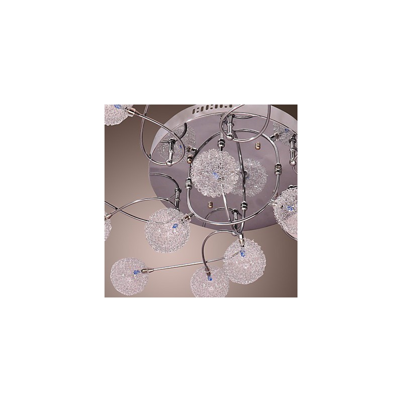 G4 Iron Flush Mount Light עם הצללי אלומיניום