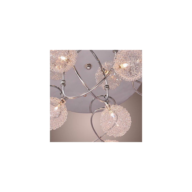 G4 Iron Flush Mount Light עם הצללי אלומיניום