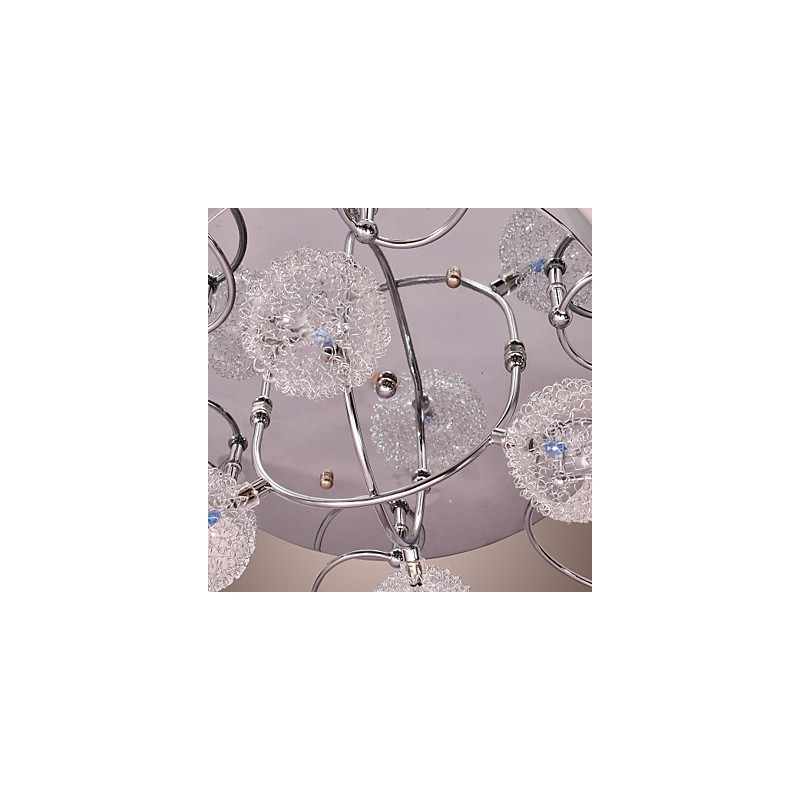 G4 Iron Flush Mount Light עם הצללי אלומיניום