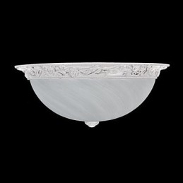 White Flush Mount Light זכוכית שרף גילוף אירופאי קלאסי