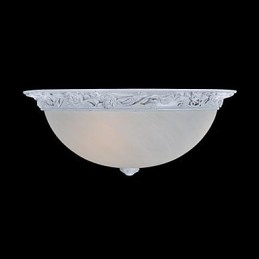 White Flush Mount Light זכוכית שרף גילוף אירופאי קלאסי