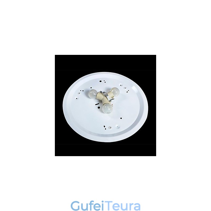 White Flush Mount Light זכוכית שרף גילוף אירופאי קלאסי
