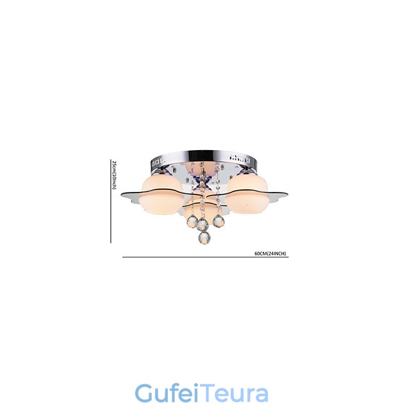 שלט רחוק מותקן מודרני עכשווי 3 נורות עם כחולים אדומים