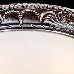 Flush Mount Light זכוכית שרף כסף גילוף רטרו אירופאי קלאסי