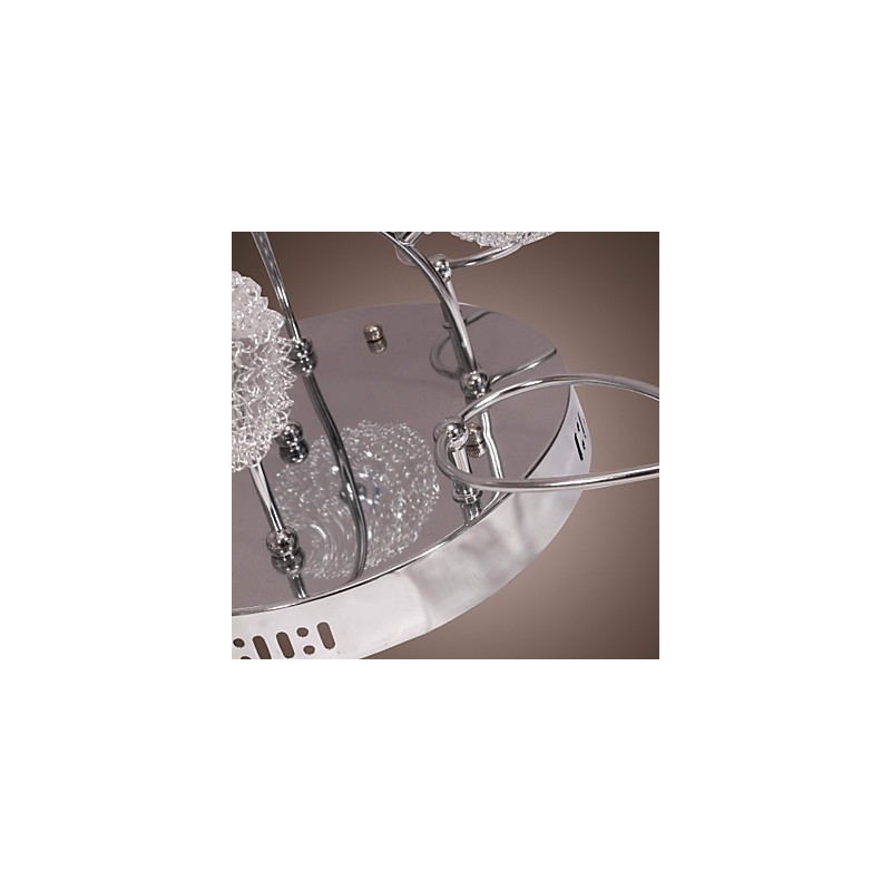 G4 12 light Iron Flush Mount Light עם הצללי אלומיניום