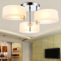 Flush Mount Modern Contemporary 3 אורות מתכת קלה לתקרה